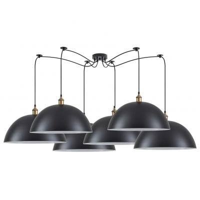 SE21-BR-10-BL6-MS50 MAGNUM Bronze Metal Pendant Black Shade with Black Fabric Cable+ SE21-BR-10-BL6-MS50 MAGNUM Bronze Metal Pendant Black Shade with Black Fabric Cable+