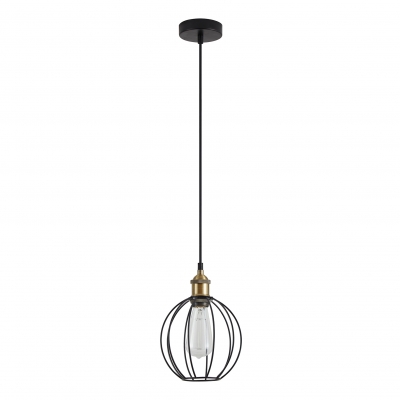 SE21-BR-10-GR2 MAGNUM Bronze Metal Pendant Black Metal Grid with Black Fabric Cable+ SE21-BR-10-GR2 MAGNUM Bronze Metal Pendant Black Metal Grid with Black Fabric Cable+