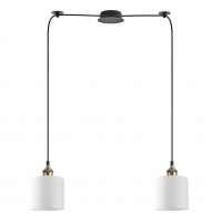 SE21-BR-10-BL2-SH1 MAGNUM BRONZE White Shade Pendant+