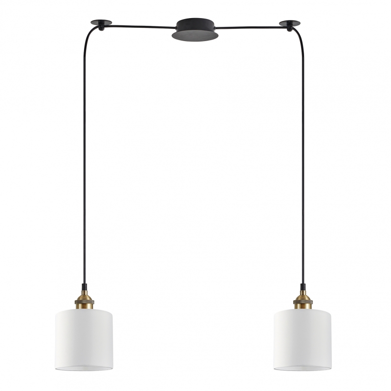 SE21-BR-10-BL2-SH1 MAGNUM BRONZE White Shade Pendant+
