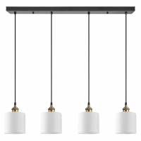SE21-BR-10-4BL-SH1 MAGNUM BRONZE White Shade Pendant+ SE21-BR-10-4BL-SH1 MAGNUM BRONZE White Shade Pendant+