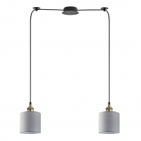 SE21-BR-10-BL2-SH2  MAGNUM BRONZE Grey Shade Pendant+