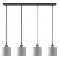 SE21-BR-10-4BL-SH2 MAGNUM BRONZE Grey Shade Pendant+ SE21-BR-10-4BL-SH2 MAGNUM BRONZE Grey Shade Pendant+