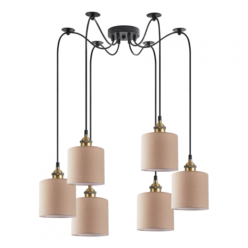 SE21-BR-10-BL6-SH3 MAGNUM BRONZE Brown Shade Pendant+ SE21-BR-10-BL6-SH3 MAGNUM BRONZE Brown Shade Pendant+