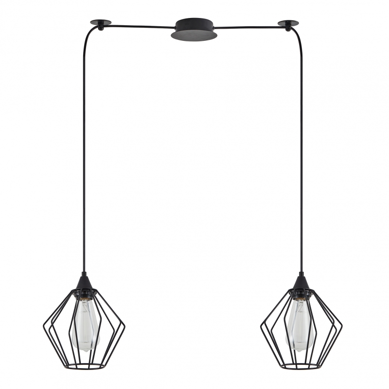 SE21-BL-B10-BL2-GR1 ADEPT PENDANT Black Metal Grid Pendant+