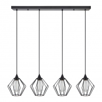 SE21-BL-B10-4BL-GR1 ADEPT PENDANT Black Metal Grid Pendant+ SE21-BL-B10-4BL-GR1 ADEPT PENDANT Black Metal Grid Pendant+