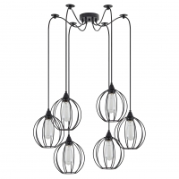 SE21-BL-B10-BL6-GR2 ADEPT PENDANT Black Metal Grid Pendant+