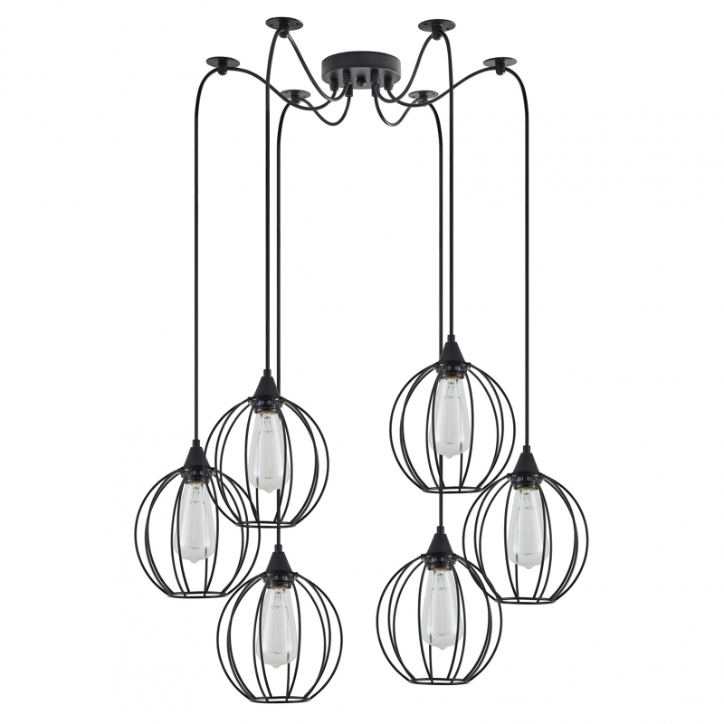SE21-BL-B10-BL6-GR2 ADEPT PENDANT Black Metal Grid Pendant+