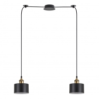 SE21-BR-10-BL2-MS1  MAGNUM BRONZE Black Metal Shade Pendant+