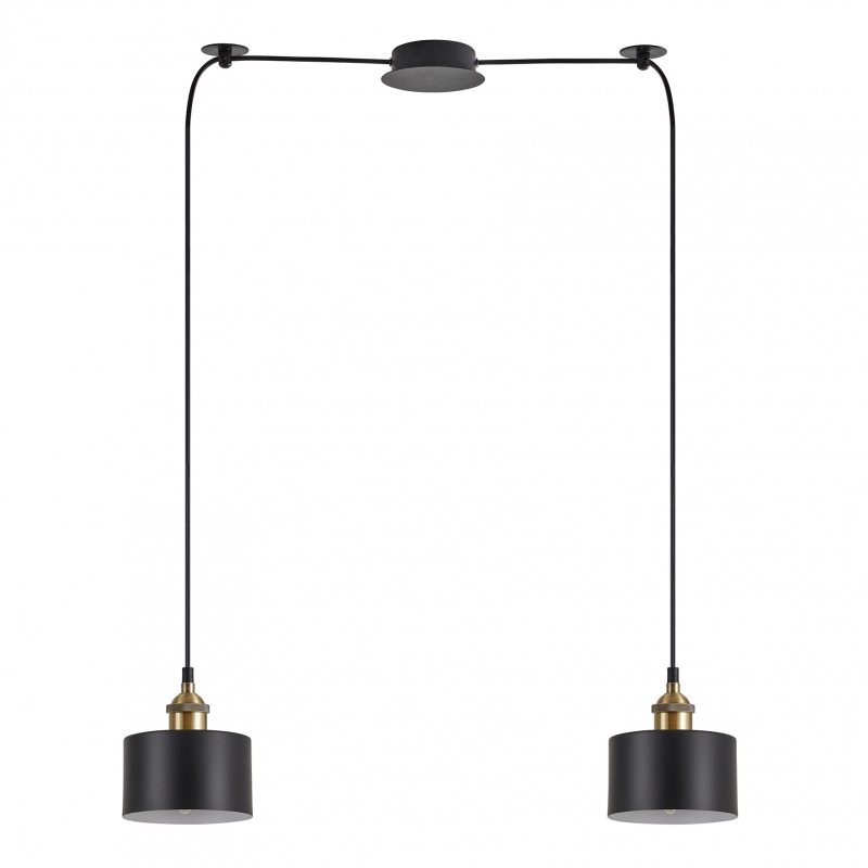 SE21-BR-10-BL2-MS1  MAGNUM BRONZE Black Metal Shade Pendant+
