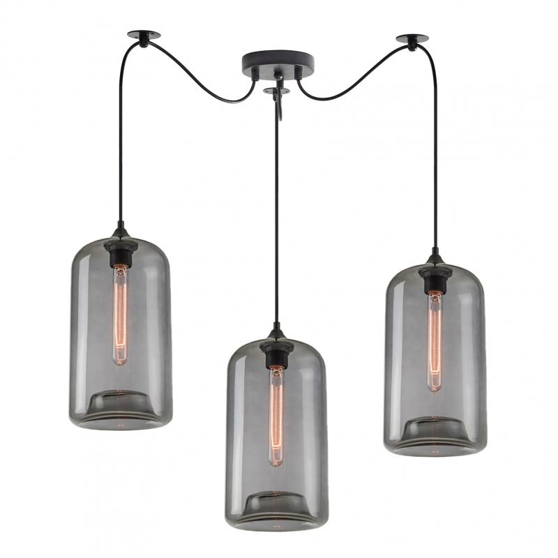 SE21-SM-19-30-BL3+ FEINT Smoked Glass Pendant+ SE21-SM-19-30-BL3+ FEINT Smoked Glass Pendant+