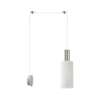 SE21-NM-4-NM1W-GL3 ADEPT TUBE Nickel Matt Wall Lamp White Glass+