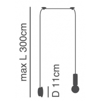 SE21-BL-4-NM1W ADEPT TUBE Black Matt Wall Lamp+
