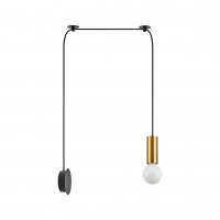 SE21-GM-4-NM1W-MS50 ADEPT TUBE Gold Matt Wall Lamp Black Metal Shade+ SE21-GM-4-NM1W-MS50 ADEPT TUBE Gold Matt Wall Lamp Black Metal Shade+