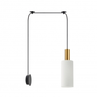 SE21-GM-4-NM1W-GL3 ADEPT TUBE Gold Matt Wall Lamp White Glass+