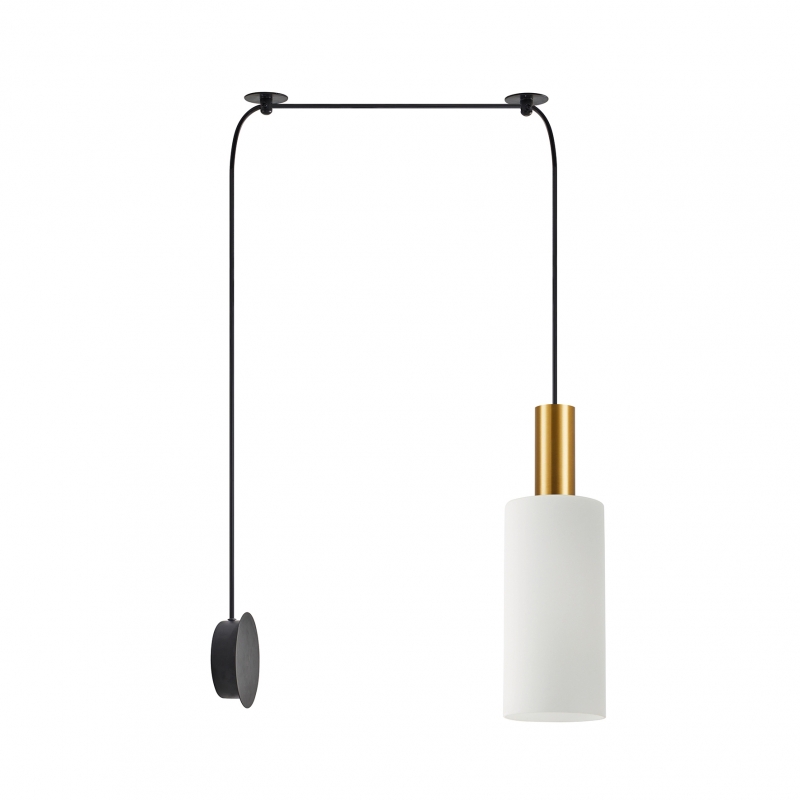 SE21-GM-4-NM1W-GL3 ADEPT TUBE Gold Matt Wall Lamp White Glass+