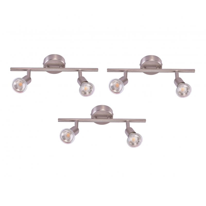 SE 140-C2 (x3) Saba Packet Nickel mat adjustable spotlight+ SE 140-C2 (x3) Saba Packet Nickel mat adjustable spotlight+