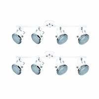 T12022A-4TU (x2) Juno Packet White adjustable spot with chrome ring and glass+