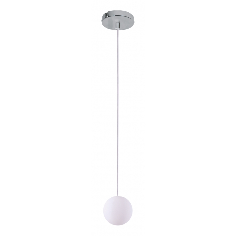 SE1110-1-OP ALESSIA Φ10 WHITE OPAL GLASS PENDANT METAL CHROME BODY Ζ3 SE1110-1-OP ALESSIA Φ10 WHITE OPAL GLASS PENDANT METAL CHROME BODY Ζ3