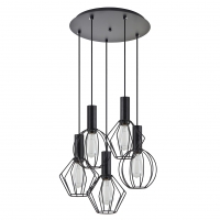 SE21-BL-4-5BL-GR12 ADEPT FLEX Black Pendant Black Metal Grid+ SE21-BL-4-5BL-GR12 ADEPT FLEX Black Pendant Black Metal Grid+