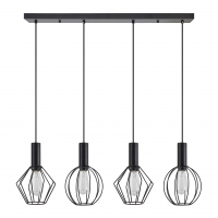 SE21-BL-4-4BL-GR12 ADEPT FLEX Black Pendant Black Metal Grid+ SE21-BL-4-4BL-GR12 ADEPT FLEX Black Pendant Black Metal Grid+