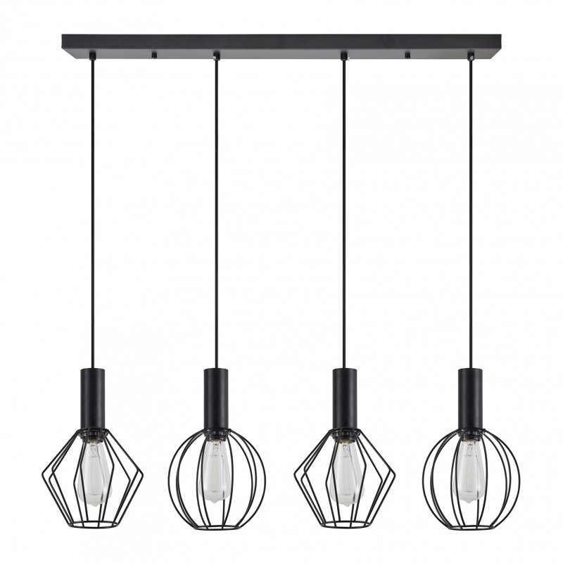 SE21-BL-4-4BL-GR12 ADEPT FLEX Black Pendant Black Metal Grid+ SE21-BL-4-4BL-GR12 ADEPT FLEX Black Pendant Black Metal Grid+