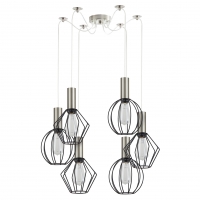 SE21-NM-4-BL6-GR12 ADEPT FLEX Nickel Matt Pendant Black Metal Grid+ SE21-NM-4-BL6-GR12 ADEPT FLEX Nickel Matt Pendant Black Metal Grid+