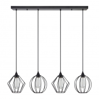 SE21-BL-B10-4BL-GR12 ADEPT FLEX Black Metal Grid Pendant+