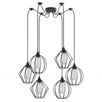 SE21-BL-B10-BL6-GR12 ADEPT FLEX Black Metal Grid Pendant+