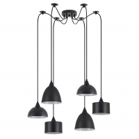 SE21-BL-B10-BL6-MS12  ADEPT FLEX Black Metal Shade Pendant+