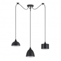 SE21-BL-B10-BL3-MS123 ADEPT FLEX Black Metal Shade Pendant+