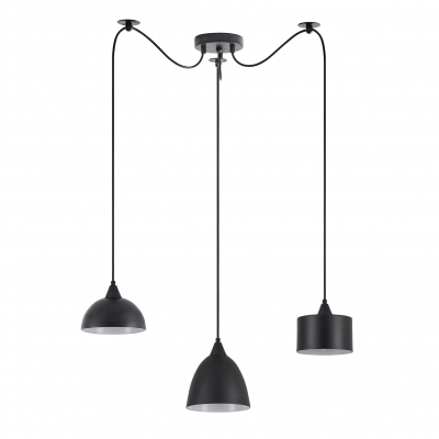 SE21-BL-B10-BL3-MS123 ADEPT FLEX Black Metal Shade Pendant+