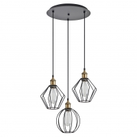 SE21-BR-10-3BL-GR12 MAGNUM FLEX Bronze Metal Pendant Black Metal Grid+ SE21-BR-10-3BL-GR12 MAGNUM FLEX Bronze Metal Pendant Black Metal Grid+