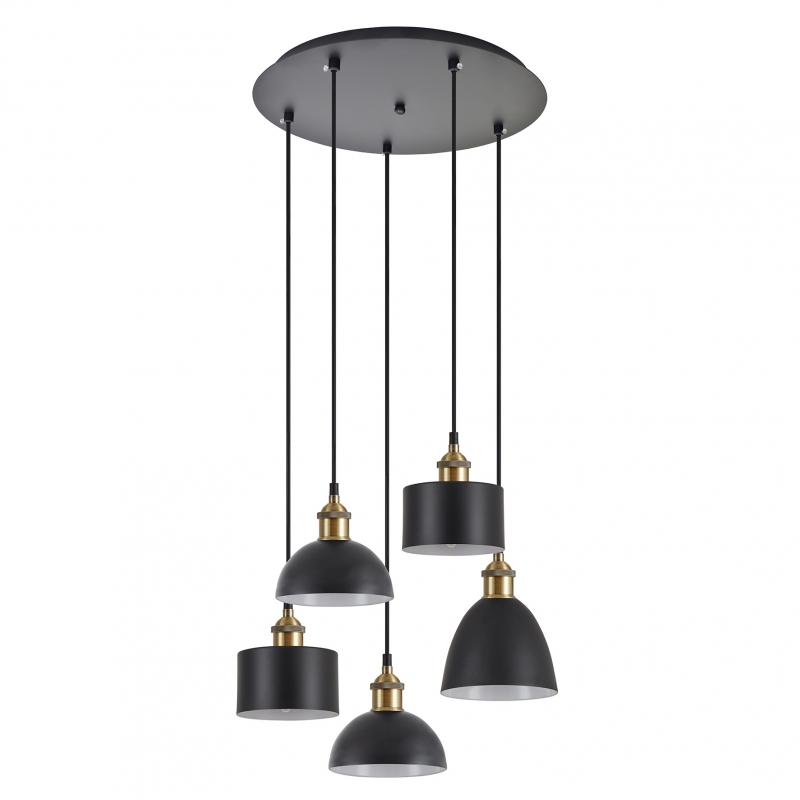 SE21-BR-10-5BL-MS123 MAGNUM FLEX Bronze Metal Pendant Black Metal Shade+ SE21-BR-10-5BL-MS123 MAGNUM FLEX Bronze Metal Pendant Black Metal Shade+