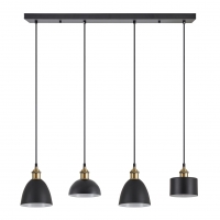 SE21-BR-10-4BL-MS123 MAGNUM FLEX Bronze Metal Pendant Black Metal Shade+ SE21-BR-10-4BL-MS123 MAGNUM FLEX Bronze Metal Pendant Black Metal Shade+