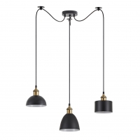 SE21-BR-10-BL3-MS12 MAGNUM FLEX Bronze Metal Pendant Black Metal Shade+ SE21-BR-10-BL3-MS12 MAGNUM FLEX Bronze Metal Pendant Black Metal Shade+