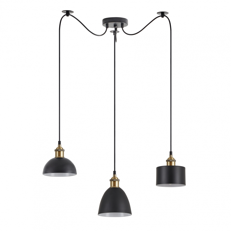 SE21-BR-10-BL3-MS12 MAGNUM FLEX Bronze Metal Pendant Black Metal Shade+ SE21-BR-10-BL3-MS12 MAGNUM FLEX Bronze Metal Pendant Black Metal Shade+