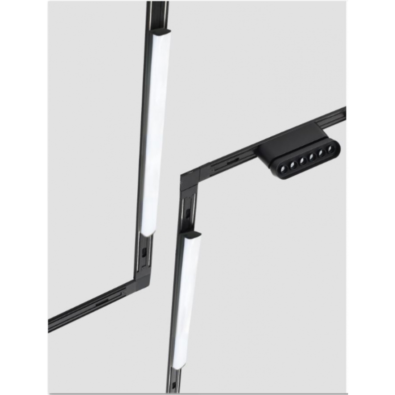 MF30-01-B01  MAGNETIC FLEX 48V Linear 30cm  6W 480Lm 3000K  Lightings Surface Mounted Black 1Γ3