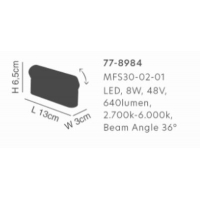 MFS30-02-01 MAGNETIC FLEX Smart 48V Grille Module 8W 640Lm Dim 2700K-6000K with Rotating Angle MFS30-02-01 MAGNETIC FLEX Smart 48V Grille Module 8W 640Lm Dim 2700K-6000K with Rotating Angle