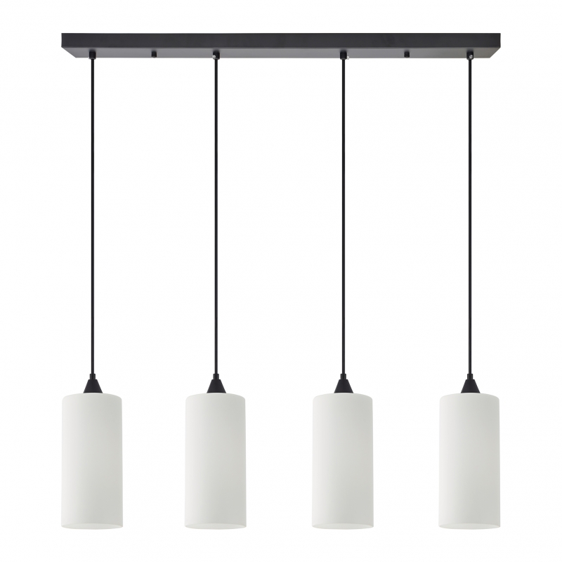 SE21-BL-4-4BL-GL3 ADEPT TUBE  Pendant White Glass+