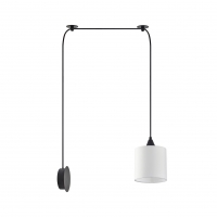 SE21-BL-B10-BL1W-SH1 ADEPT PENDANT White Fabric Wall Lamp + SE21-BL-B10-BL1W-SH1 ADEPT PENDANT White Fabric Wall Lamp +