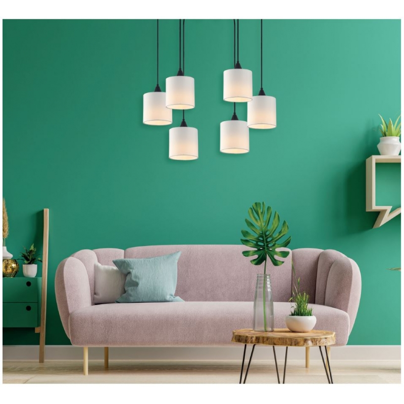 SE21-BL-B10-BL6-SH1 ADEPT PENDANT White Shade Pendant + SE21-BL-B10-BL6-SH1 ADEPT PENDANT White Shade Pendant +