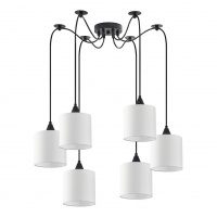 SE21-BL-B10-BL6-SH1 ADEPT PENDANT White Shade Pendant + SE21-BL-B10-BL6-SH1 ADEPT PENDANT White Shade Pendant +