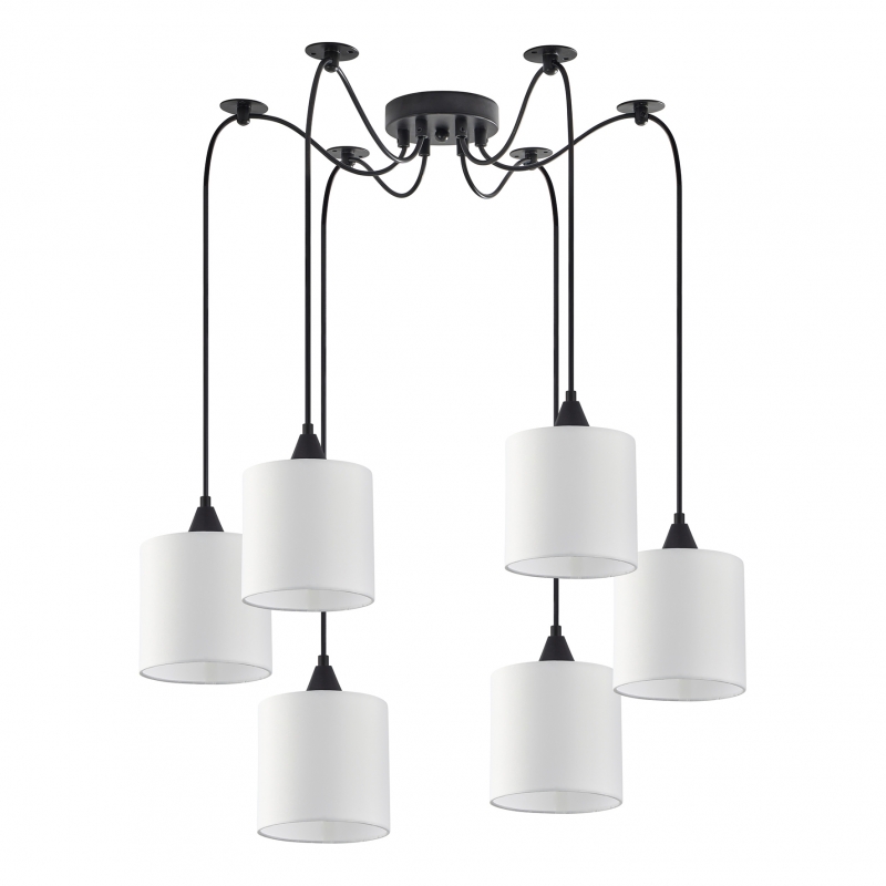 SE21-BL-B10-BL6-SH1 ADEPT PENDANT White Shade Pendant + SE21-BL-B10-BL6-SH1 ADEPT PENDANT White Shade Pendant +