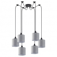 SE21-BL-B10-BL6-SH2 ADEPT PENDANT Grey Shade Pendant + SE21-BL-B10-BL6-SH2 ADEPT PENDANT Grey Shade Pendant +