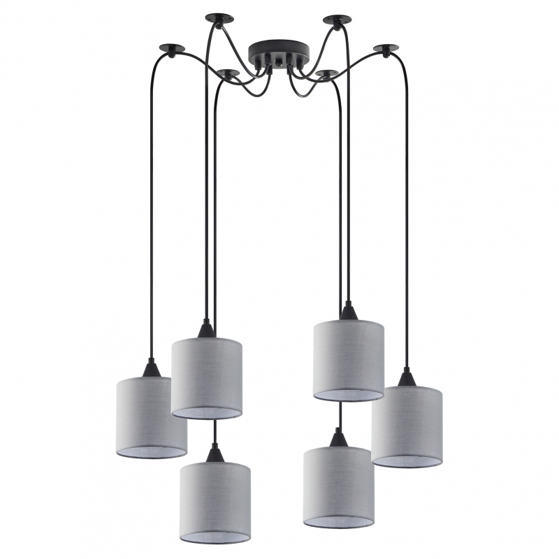 SE21-BL-B10-BL6-SH2 ADEPT PENDANT Grey Shade Pendant + SE21-BL-B10-BL6-SH2 ADEPT PENDANT Grey Shade Pendant +