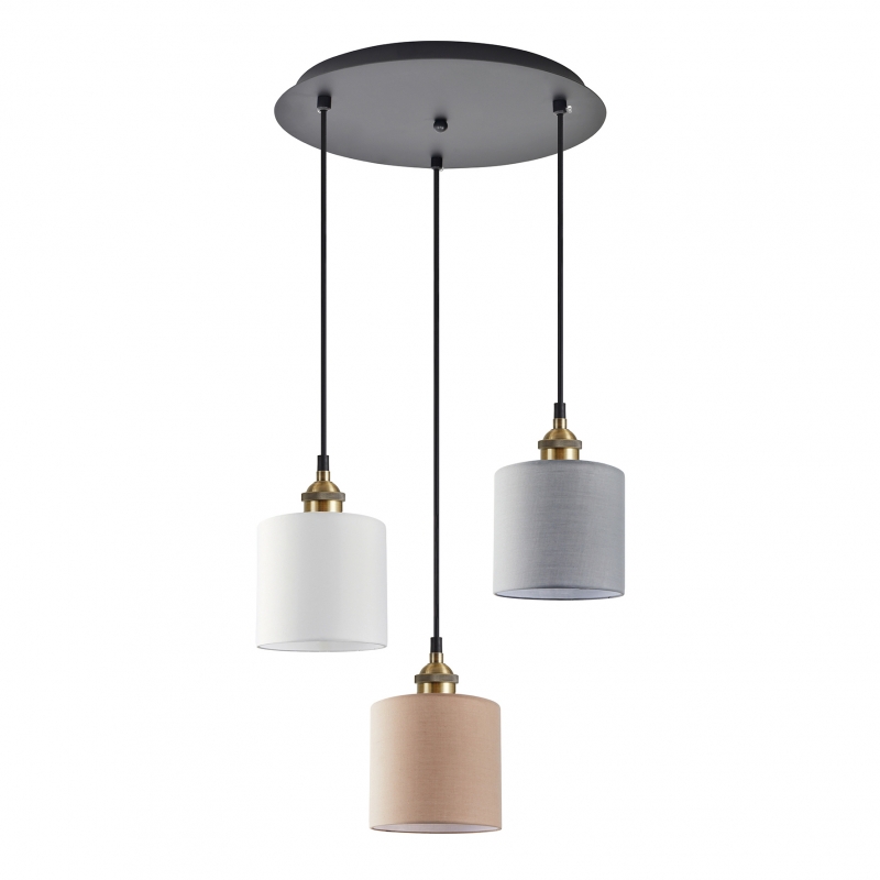SE21-BR-10-3BL-SH123 MAGNUM FLEX White, Grey,Brown Shade Pendant + SE21-BR-10-3BL-SH123 MAGNUM FLEX White, Grey,Brown Shade Pendant +