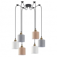 SE21-BR-10-6BL-SH123 MAGNUM FLEX White, Grey, Brown Shade Pendant+ SE21-BR-10-6BL-SH123 MAGNUM FLEX White, Grey, Brown Shade Pendant+