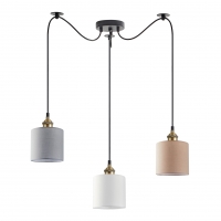 SE21-BR-10-BL3-SH123 MAGNUM FLEX White, Grey, Brown Shade Pendant+ SE21-BR-10-BL3-SH123 MAGNUM FLEX White, Grey, Brown Shade Pendant+