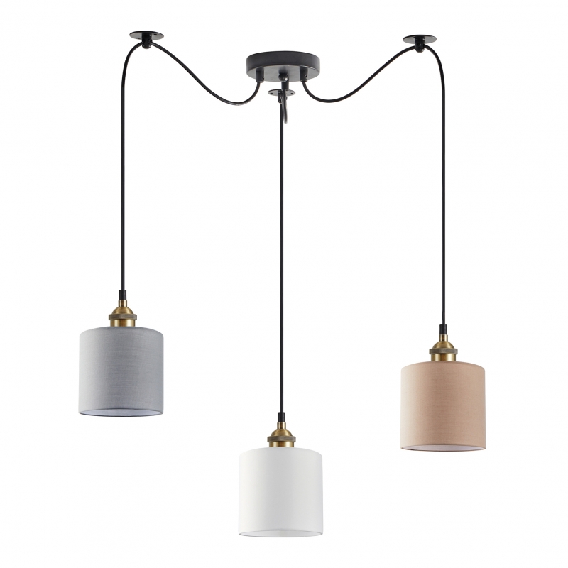 SE21-BR-10-BL3-SH123 MAGNUM FLEX White, Grey, Brown Shade Pendant+ SE21-BR-10-BL3-SH123 MAGNUM FLEX White, Grey, Brown Shade Pendant+